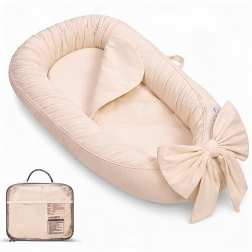 EAQ Baby Lounger, Infant Lounger for Newborn,Portable Baby Nest Cover Breathable & Soft, Newborn Essentials