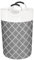 Cesto ropa sucia 82L plegable con asas de aluminio – Cesta ropa sucia impermeable de algodón – Cesto para la ropa sucia para baño o dormitorio – Gris y blanco