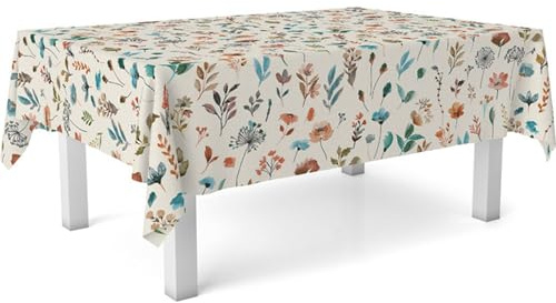 ECOMMERC3 | Mantel Hule Tamaño 100x140 cm Repelente Manchas - Mantel Hule Color Garden Beige 100% Made in Spain NO traspasan Líquidos