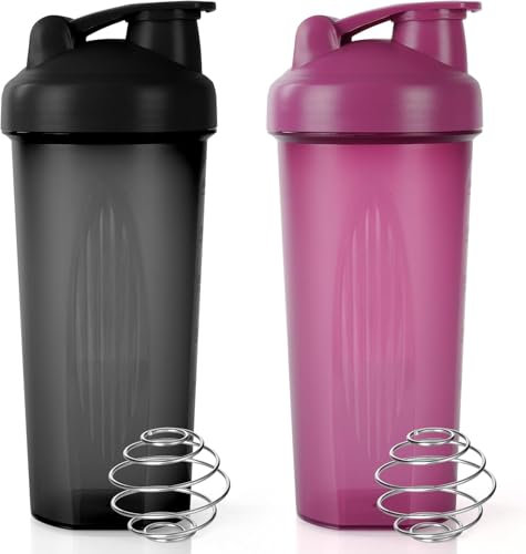 APOMOONS Shaker à protéines - 600 ml - Avec échelle de mesure - Sans BPA - Anti-fuite - Durable et sans odeur - Pour poudre de protéines de lactosérum crémeuse