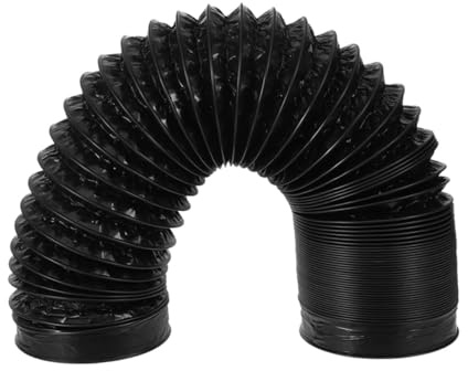 FUTUREORYY Manguera Flexible para Ventilación de Secadora con Superficie de PVC Negro Resistente y Diseño Estético Tubo Adaptable y Cortable para Instalación Sencilla Conductos Domésticos