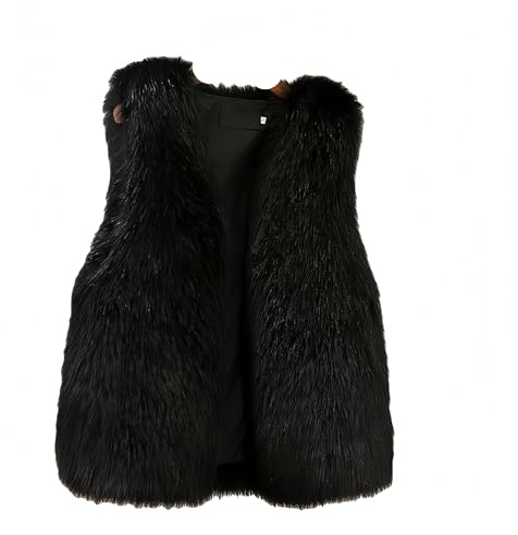Proumhang Gilet Femme d'Automne-Hiver,Veste Sans Manches en Fausse Fourrure Épaisse,Couleur Unie,Chaud et Mode,Manteau Léger pour Sorties M~2XL