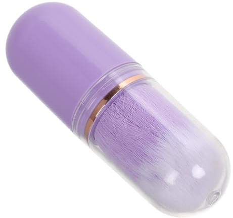 Housoutil Brocha Retráctil para Rubor de Viaje con Cerdas Suaves y Diseño Portátil de Plástico y Nylon para Maquillaje Fácil y Compacto