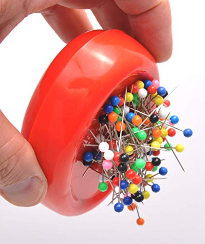 Trimz Magnet-Nadelkissen, rot, 12 x 8 x 3 cm