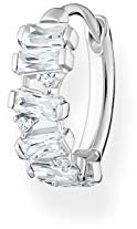 Thomas Sabo Damen Einzel Single Creole weiße Steine mit Clipverschluss