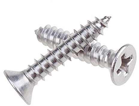 304 Stainless Steel Cross Self Tapping Screws Flat Countersunk Head Screw Pointed Nail Wood Screws Wall Nail DUO ER (Length : 65mm, Size : M4.8 10PCS)