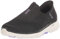 Skechers Damen GO Walk 6 Fabulous View Sneakers,Sports Shoes, Black Textile/Lavender Trim, 38.5 EU