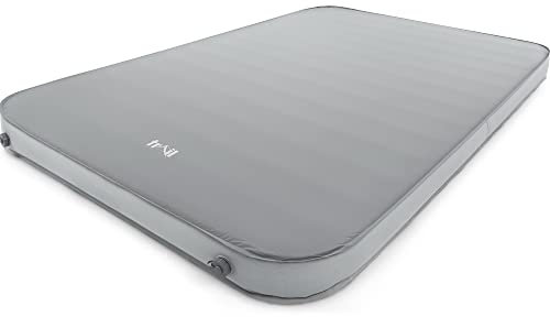 trail outdoor leisure Doppelte Camping Isomatte Selbstaufblasend Ultraleicht, Aufblasbare Isoliermatte, Memory Foam, Verstärkte Seiten, Gebürstetes Obermaterial, mit Tasche (200 cm x 132 cm x 10 cm)