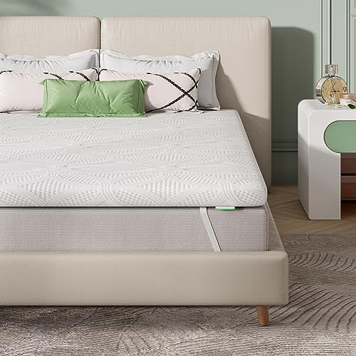 Novilla Topper Viscoelástico 160x190 7.5 cm, Colchón de Gel, Sobrecolchón Memory Foam, Cubrecolchón Extraíble y Lavable, Blanco