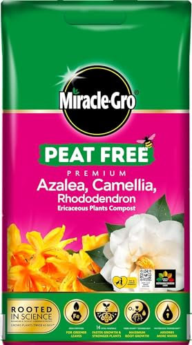 Miracle Gro Premium Compost 10L | Peat Free Multi Purpose Fertilisers | Indoor and Outdoor Gardening Soils | Suitable for Small and Large Plants (Azalea, Camellia, Rhododendron Plants)