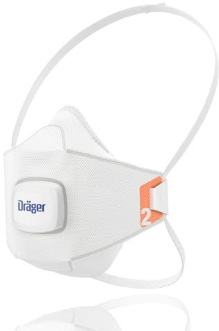 Dräger X-plore 1920 V Mascarilla de protección respiratoria FFP2 lote de 3 máscaras anti polvo con válvula, apta para trabajos de construcción, bricolaje y pintura, talla M/L