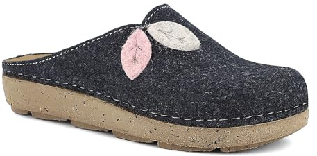 Pantofola donna Inblu ECOFRIENDS zoccolo con applicazione foglie sabot FOKS (AVIO, Sistema Taglie Calzature EU, Adulto, Donna, Numero, Media, 38)