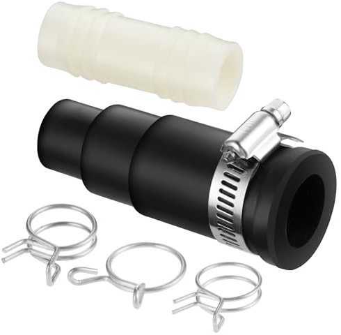 Dishwasher Hose Connector, Dishwasher Drain Hose Adapter Include 1 Hose Clamp 1 Inlet Connector 3 Spring Clamps Compatible with Garbage Disposals Accessories