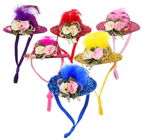 VANZACK 6stücke Papageienhut Verschleißfest Für Hühner Interessanter Hühnerhut Lustige Vogelhut-Dekoration Hühnerbedarf Tragbar Kompakter Hühnerhut Verstellbar Vogelhut Aus