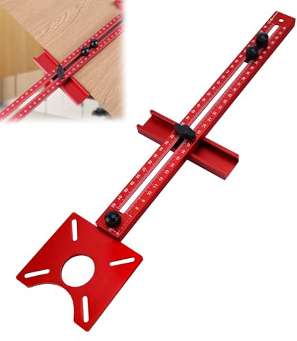 NCTNCX Gabarit de fraisage pour défonceuse réglable en aluminium - Rayon de 90 mm à 370 mm - Accessoire pour défonceuse