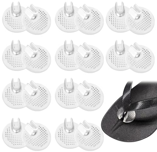 Setgoold 10 Pairs Silicone Thong Sandal Toe Protectors Cushion Pads | Soft Silicone Gel Cushions, Anti-Wear Toe Post Protectors, Comfortable for Flip Flops Sandals, Reduces Friction & Rubbing