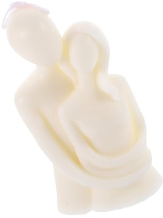 OATIPHO Bougie de Massage Couple et Ambiance Chaleureuse Beige en Cire de Soja Bougie Aromathérapie Romantique de Couple Enlacé pour Décoration Maison