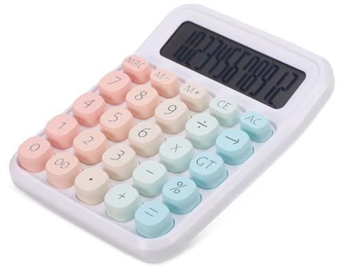 CIYODO Calculadora Básica Mecánica Pequeña con Pantalla Grande y Diseño Colorido Resistente y Portátil para Oficina y Escuela Accesorios de Escritorio Funcionales