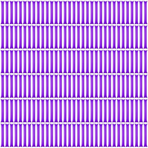 200 Pcs Purple Spirit Team Thunder Sticks Boom Boom Sticks Inflatable Thunder Tube Thicken Cheering Sticks Cheerleading Football Noise Makers for Party Dance Basketball Sporting Event (Purple)