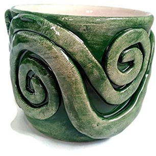 Ceramic Cachepot Planter Pot For Succulents, Handcrafted Pottery, Office Desk Accessories Decor