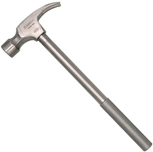 WEDO Martillo de titanio con mango antideslizante, martillo de carpintero, peso ligero, no magnético, resistente a la corrosión, tamaño 3/4 lb