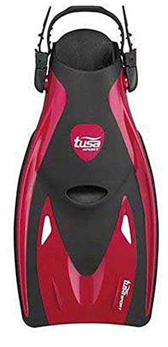 Tusa SPORT UF21 Snorkelling Travel Fins Red Large (UK 6-11 / EU 40-46/25-28cm)