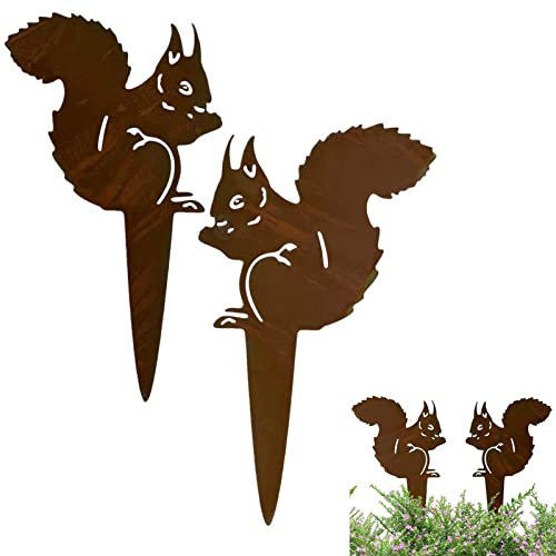 Idezek jardín Metal,Diseño Elegante del jardín la Silueta Animal | Escultura Silueta Animal para árbol, decoración Arte Metal para el jardín del hogar al Aire