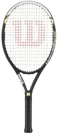 Wilson Hyper Hammer 5.3 Tennis Racket - Black/White, Grip Size 0-4