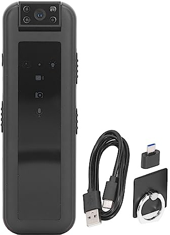 Mini Cámara de Cuerpo 1080P, Cámara de Cuerpo Desgastado con Grabación de Audio y Video, Cámara de Cuerpo de Policía, Cámara de Cuerpo de Policía Portátil con Clip de Luz