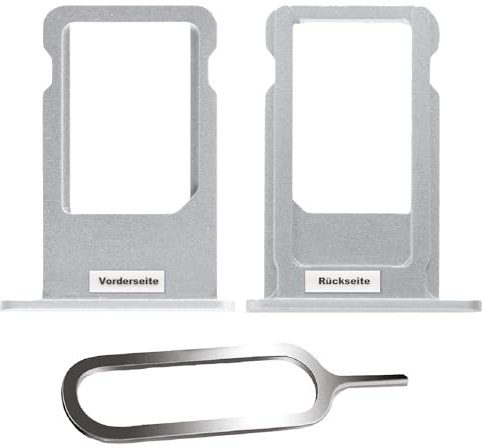 IS-TECK SIM-Kartenhalter Ersatz SIM-Tray Kompatibel mit iPhone 6s Plus inklusive SIM-Nadel SIM-Kartensteckplatz (Silber)