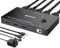 KVM Switch 2 PC 1 Monitore USB 3.0 HDMI KVM Switch 8K@60Hz 4K@120Hz für 2 PCs teilen sich 1 Monitore und Tastatur Maus Drucker mit Fernbedienung und USB3.0 Kabeln