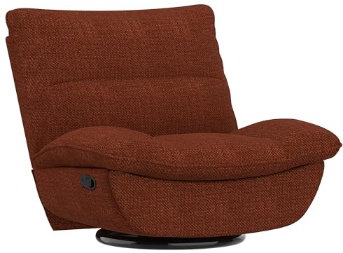 FLEXISPOT Relaxsessel, XC6, Manueller Sessel, Schlafsessel, Drehsessel mit Rocking, Liegesessel im Wohnzimmer, Fernsehsessel mit verstellbare Rückenlehne, Ruhesessel (Orange Brown)