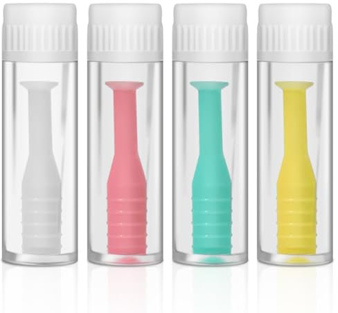 AFCJLTO 4 Pezzi Ventosa Per Lenti Contatto, Applicatori Lente Di Contatto e Rimuovi Ventose, Rimozione Lenti Dure Viaggio Rigide e Morbide, Adatto per Lenti Rigide e Morbide(4 colori)