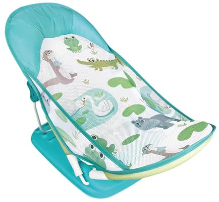 Bañera plegable para bebé, soporte de bañera plegable y ajustable, asiento de baño de malla transpirable antideslizante para bañera, lavabo, baño