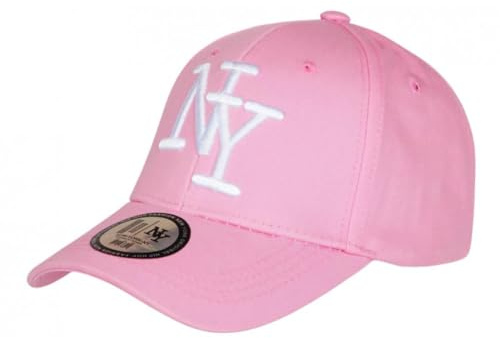 Hip Hop Honour Berretto da bambino rosa caramella cotone NY Baseball Wazzy 7 a 12 anni - Taglia: Taglia unica - Colore: Rosa - Ragazzo, Rosa, taglia unica