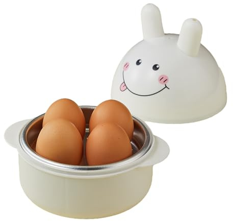 Vaporizador de huevos de microondas - Cazador de diseño de conejo, hervidor de huevos confiable, utensilios de cocina resistentes al calor | Lavavajillas seguro Gadget de microondas para huevos