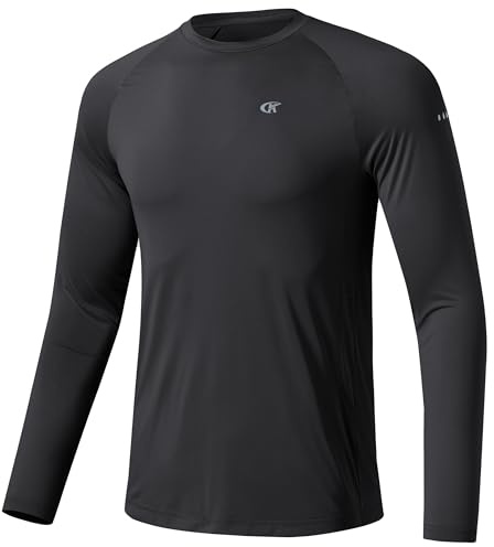 Huayuzh Rashguard - Camiseta de manga larga para hombre con protección UV UPF 50+, secado rápido, transpirable, surf
