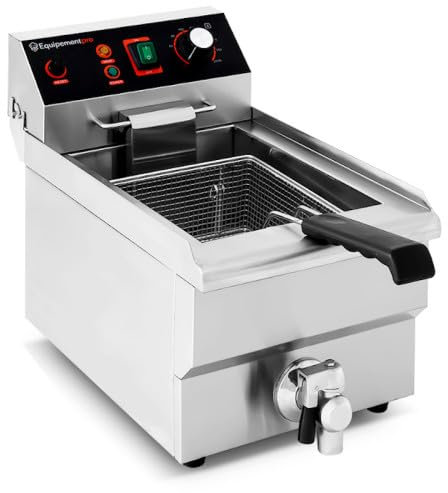 Friteuse Professionnelle Inox 10L avec Robinet – 230V Haute Performance pour Snack & Restaurant – Restauration Rapide – Equipementpro EF-101V