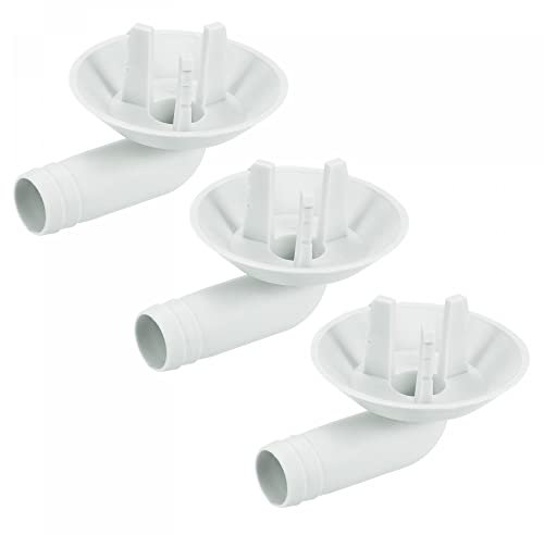 sourcing map Air Conditioner Drain Hose Connector 25mm Tube Elbow Fitting Replacement Part Accessories for Mini-Split Window AC, Grey Pack of 3