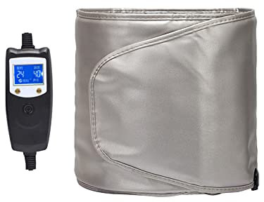 KEDUODUO Wärme Abnehmen Gürtel Taille Schutz Uterine Fatburner für Männer und Frauen Gewicht zu verlieren,Silber