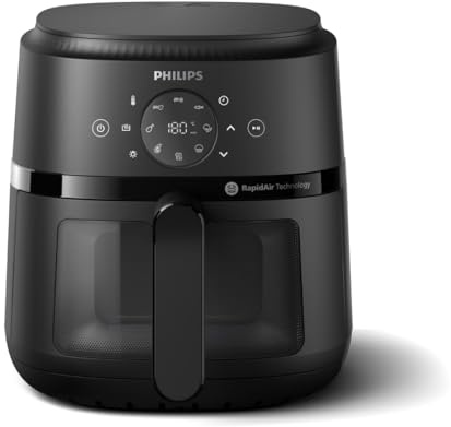 Philips 2000 Series Airfryer - 4.4 qt (4.2L) Pan, 13 Cooking Functions, RapidAir Technology, Healthy Cooking with 90% Less Fat, Efficient & Fast (NA220/00)