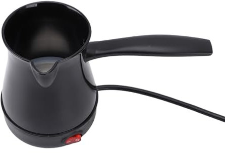 Dpofirs Tetera Turca Eléctrica, Olla de Acero Inoxidable, Hervidor de 300ML, para Viaje en Casa, Turca, Calentador de Leche (BLACK)