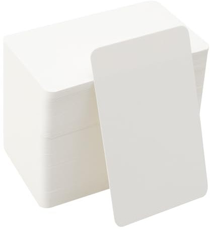 200 Stück Blanko Papier Karten, Moderationskarten Kraftpapier Visitenkarten Papier, Blanko Karten zum Selbstgestalten, Kraftpapierkarten, Grußkarten, Wortkarte, DIY-Etiketten, 9 x 5,2 cm