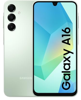 Samsung Galaxy A16 4G LTE, Teléfono Móvil Android, Pantalla 6,7 Super AMOLED, Múltiples Cámaras, Almacenamiento 128GB, Verde Claro (Versión Española), Garantía del Fabricante 3 Años + 1 Año Extra