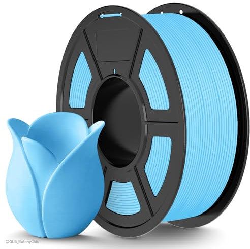 TECBEARS Matte PLA Filament Blau 1KG, High Speed PLA 3D Drucker Filament mit Matter Oberfläche für 0-600 mm/s Hochgeschwindigkeitsdruck, Maßgenauigkeit +/- 0.02mm, 1kg Kartonspule (2.2lbs)