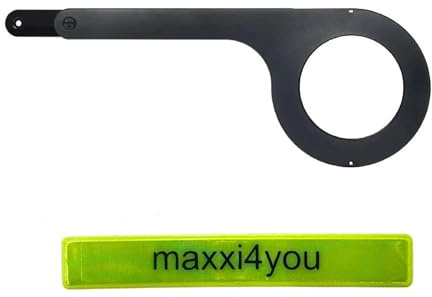 Hebie Fahrrad Kettenschutz 317 Ø 180 mm 350-450 mm 38 Zähne Schwarz-Matt inkl. maxxi4you Reflexband