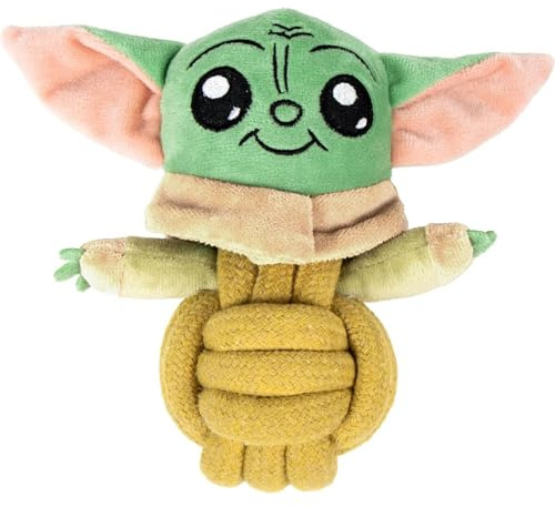 CERDÁ LIFE'S LITTLE MOMENTS Juguete para Perro Cuerda The Mandalorian Grogu Oficial y Resistente | Accesorio Interactivo Ideal para morder, Jugar y ejercitar a tu Perro con Estilo Star Wars