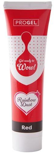 Colorant alimentaire professionnel Rainbow Dust ProGel, rouge, 100 g
