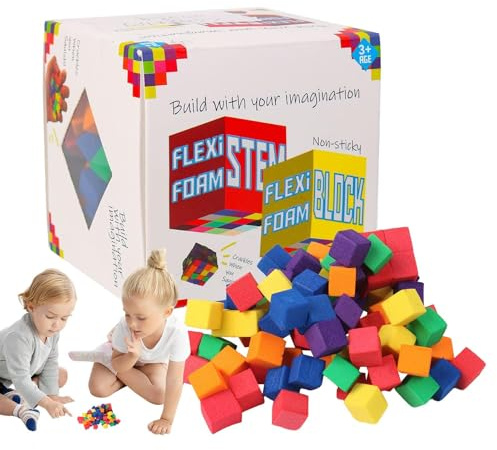 Rrlihjgu Di Costruzione In Schiuma | Giocattoli Impilabili per Artigianato Prescolare,Materiale Didattico per Classificazione in Aula Prescolare