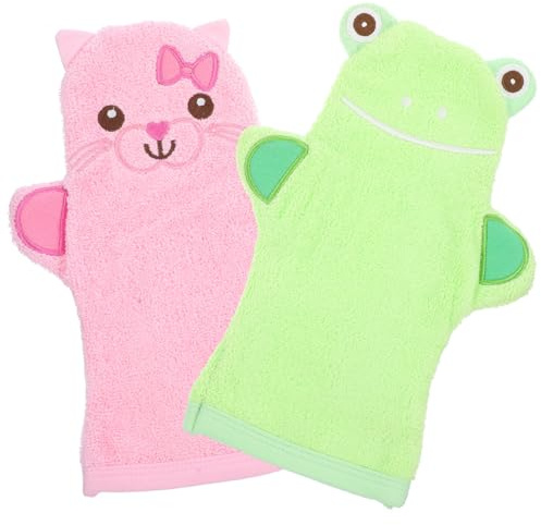 PENIKOKO 2 pièces de Exfoliants pour Garçon Fille Doux de Bain pour Nettoyage Peau Modèles Animaux Mignons pour Garçon et Fille